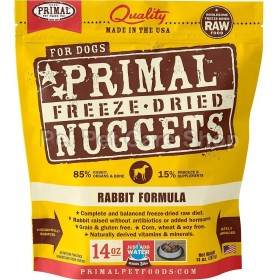 Primal Grain Free Raw Freeze Dried Dog Food Rabbit Formula 生肉冷凍脫水狗糧兔肉配方14oz [美國直送 | 平行進口]