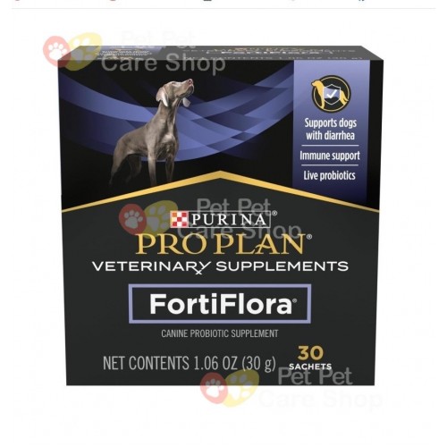PURINA Pro Plan FortiFlora Powdered Probiotic For Dogs 30 Sachets 狗狗益生菌 30包粉裝 [美國直送 | 平行進口] 最佳使用日期 2026-07