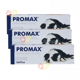 VetPlus PROMAX Paste Digestive Function Support For Dogs 10kg to 25kg Medium Breed 18ml 益生菌有幫助寵物的消化功能中型狗 10kg至25kg 18ml牙膏裝 [英國直送 | 平行進口]