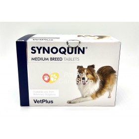 VetPlus Synoquin For Medium Dogs 10kg-25kg 120 Tablets 舒骼健 狗狗關節補給品 10kg-25kg 中型狗 120粒 藥片裝 [英國直送 | 平行進口]