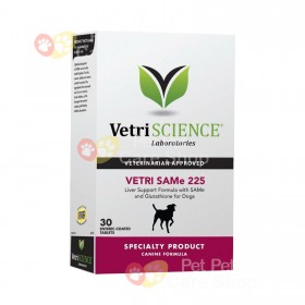 VetriScience Vetri SAMe 225mg For Dogs 13lbs and up 30 tablets 狗狗肝臟補充品 225mg 13磅體重或以上適用30粒裝 [美國直送 | 平行進口]