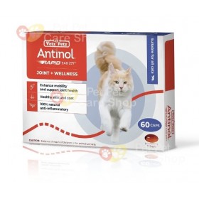 Vetz Petz Antinol Rapid Cats 60 Capsules 安適得加強版貓貓天然青口油關節精華 60粒 [紐西蘭製造]