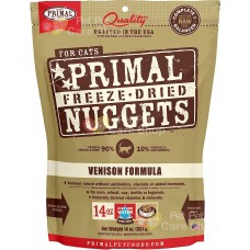 Primal Grain Free Raw Freeze Dried Cat Food Venison Formula 生肉冷凍脫水貓糧鹿肉配方14oz [美國直送 | 平行進口]