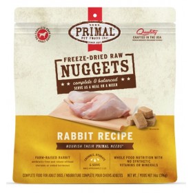 Primal Grain Free Raw Freeze Dried Dog Food Rabbit Formula 生肉冷凍脫水狗糧兔肉配方14oz [美國直送 | 平行進口]