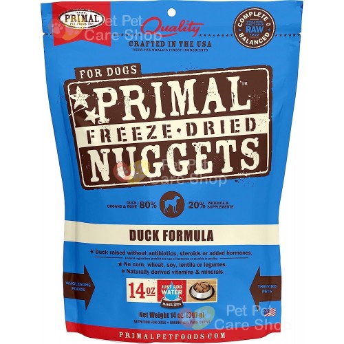 Primal Grain Free Raw Freeze Dried Dog Food Duck Formula 生肉冷凍脫水狗糧鴨肉配方14oz [美國直送 | 平行進口]