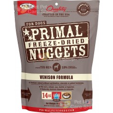 Primal Grain Free Raw Freeze Dried Dog Food Venison Formula 生肉冷凍脫水狗糧鹿肉配方14oz [美國直送 | 平行進口]